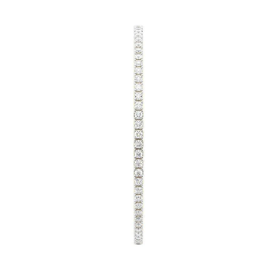 4 Prong Round Flexi Tennis Bangle - 14k Yellow Gold, 1.00 Ct (12436) - Image 3