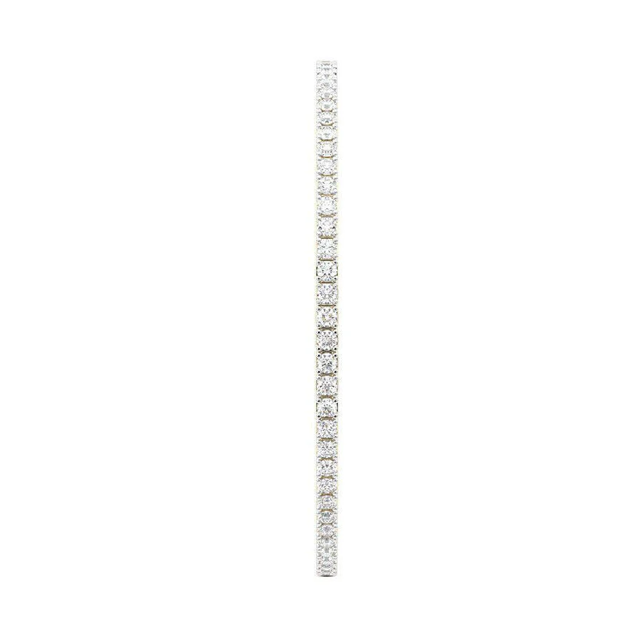 4 Prong Round Flexi Tennis Bangle - 14k Yellow Gold, 2.00 Ct (12439) - Image 3