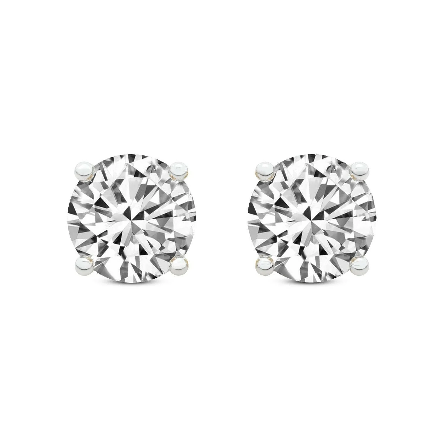 4 Prong Round Studs - 14k Yellow Gold, 1.50 Ct (12389)