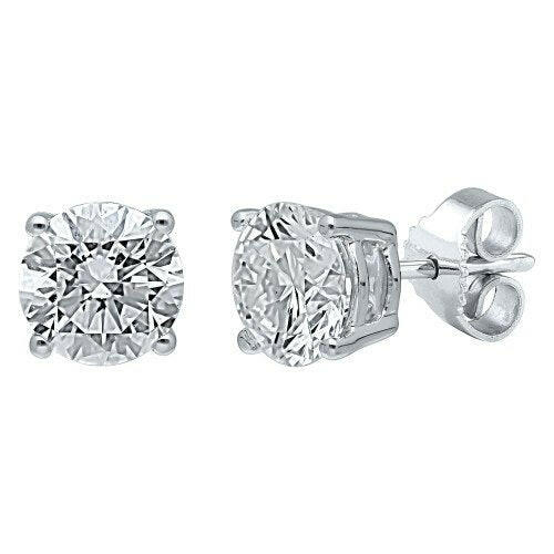 4 Prong Round Studs - Platinum, 0.50 Ct (12381)