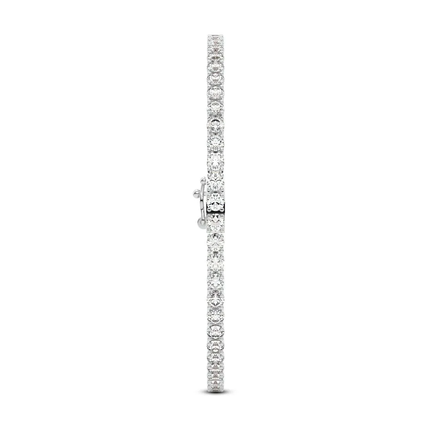 4 Prong Round Tennis Bracelet - Platinum, 4.00 Ct (12486) - Image 3