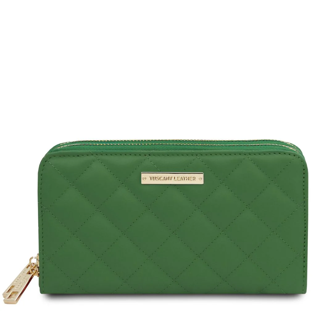 Ada - Double Zip Around Soft Leather Wallet (TL142349) - Image 12