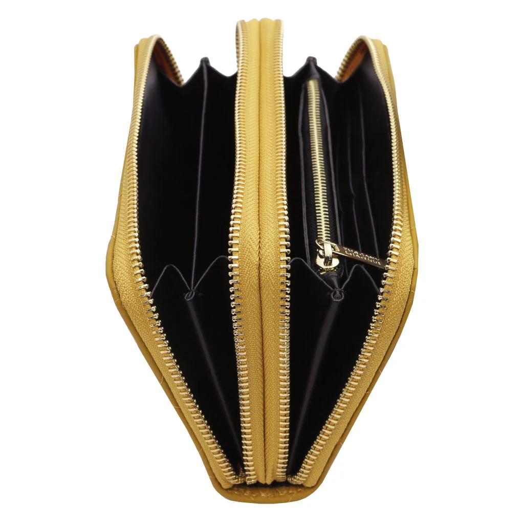 Ada - Double Zip Around Soft Leather Wallet (TL142349) - Image 4