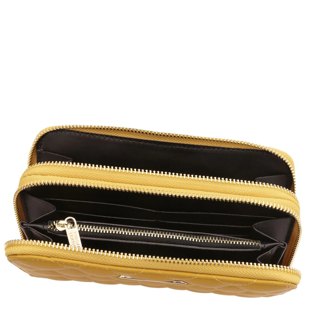 Ada - Double Zip Around Soft Leather Wallet (TL142349) - Image 5