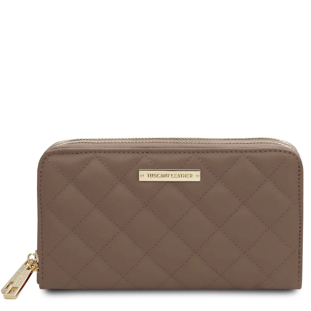 Ada - Double Zip Around Soft Leather Wallet (TL142349) - Image 9