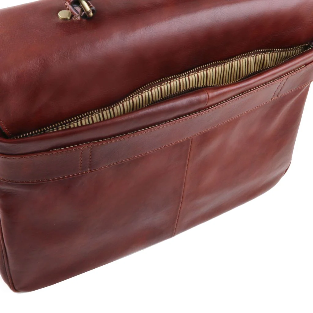 Alessandria - Leather Multi Compartment TL Smart Laptop Briefcase (TL142067) - Image 8