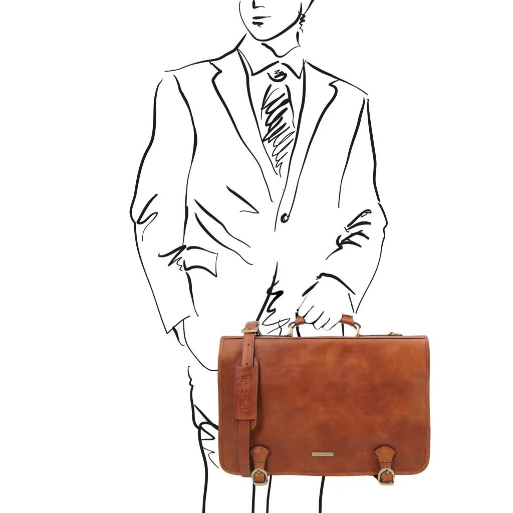 Ancona - Leather Messenger Bag (TL142073) - Image 10