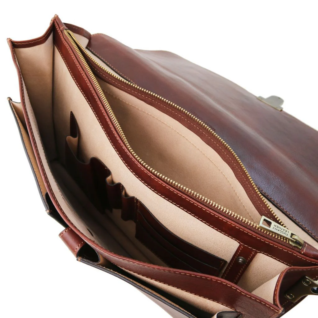 Assisi - Leather Briefcase 3 Compartments (TL141825) - Image 10