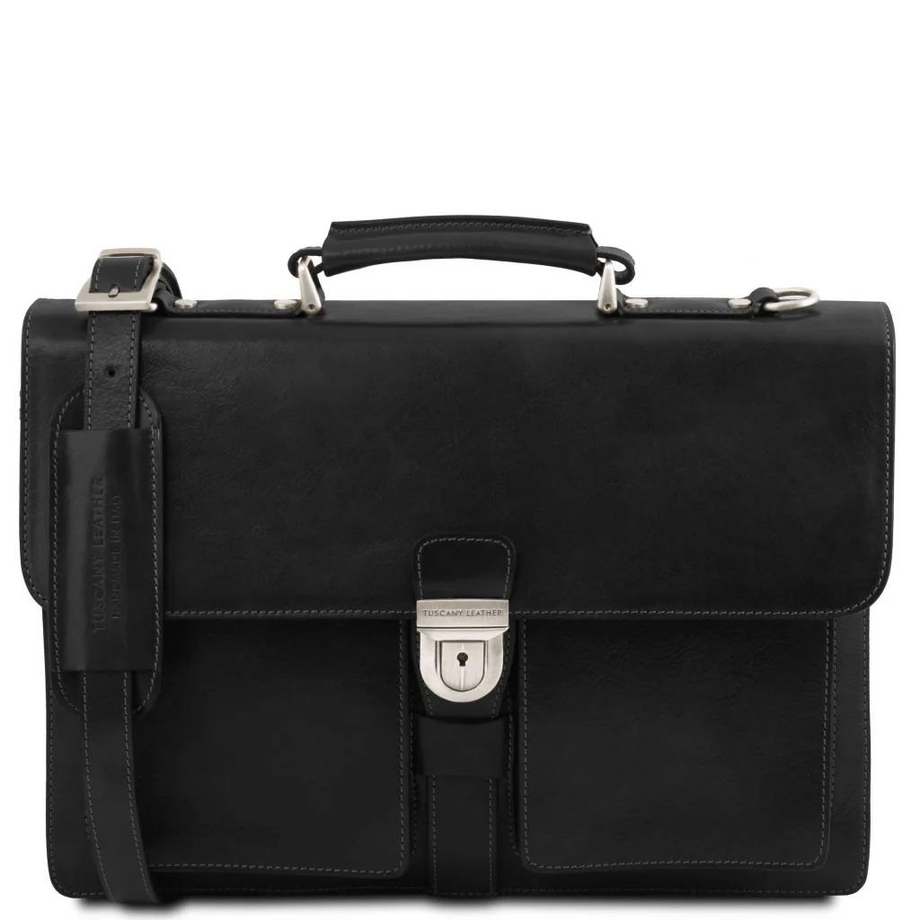 Assisi - Leather Briefcase 3 Compartments (TL141825) - Image 11