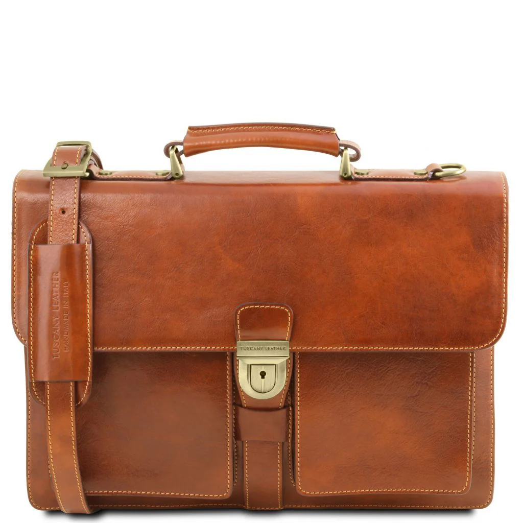 Assisi - Leather Briefcase 3 Compartments (TL141825) - Image 13