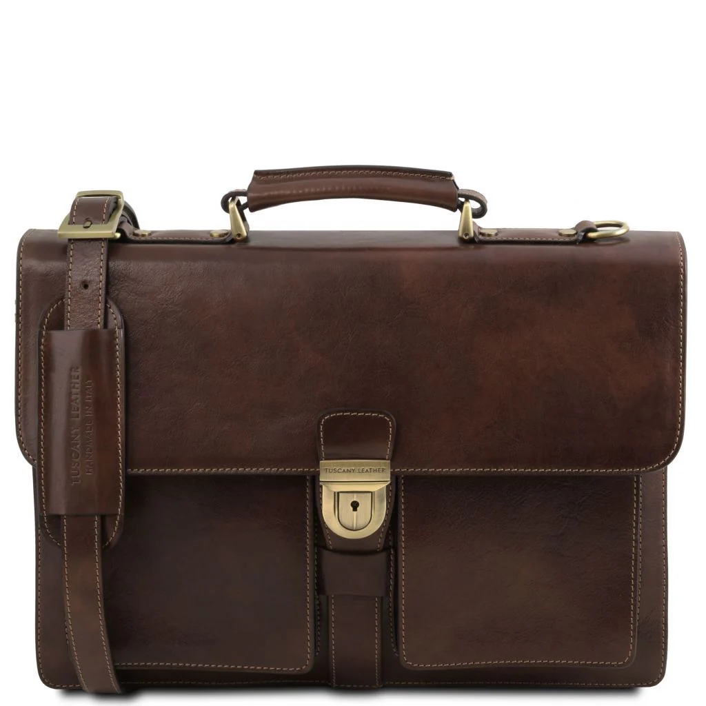 Assisi - Leather Briefcase 3 Compartments (TL141825) - Image 14