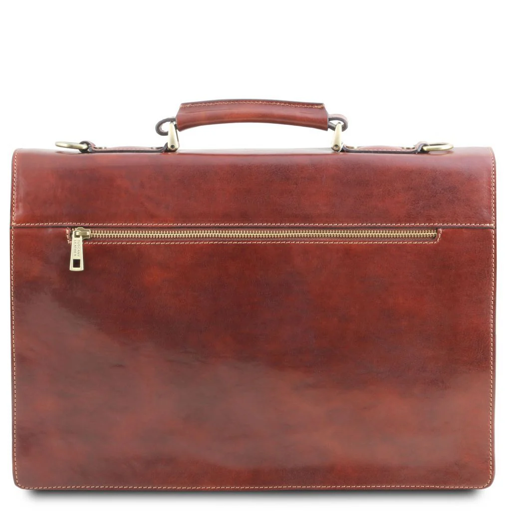 Assisi - Leather Briefcase 3 Compartments (TL141825) - Image 4