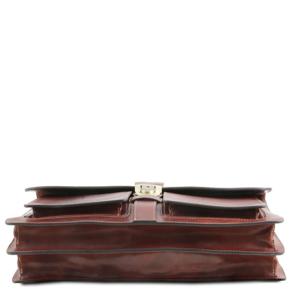 Assisi - Leather Briefcase 3 Compartments (TL141825) - Image 5
