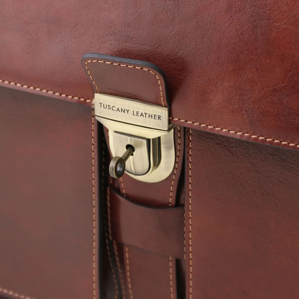 Assisi - Leather Briefcase 3 Compartments (TL141825) - Image 6