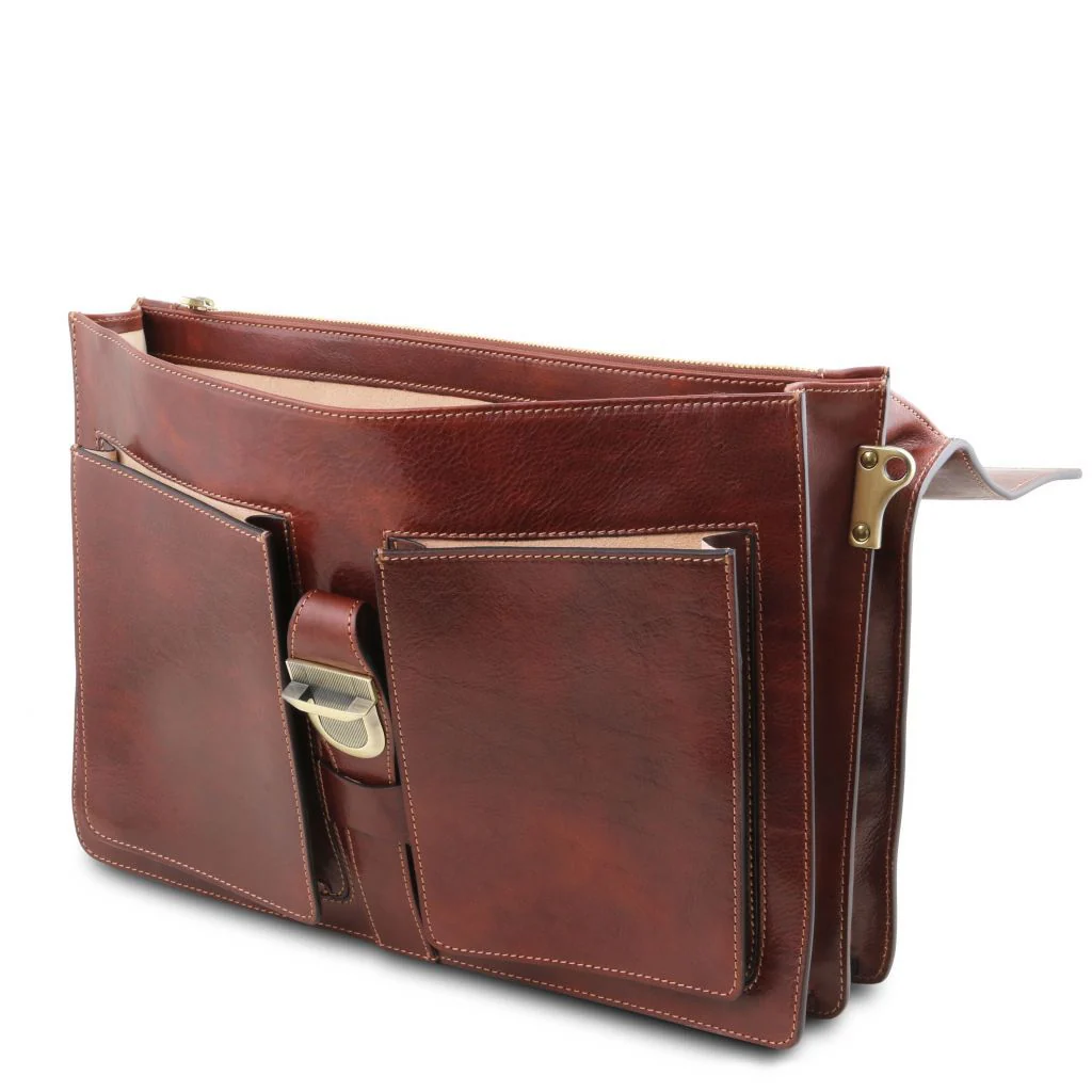 Assisi - Leather Briefcase 3 Compartments (TL141825) - Image 7