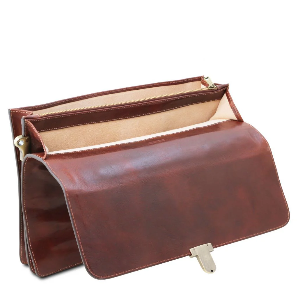 Assisi - Leather Briefcase 3 Compartments (TL141825) - Image 8