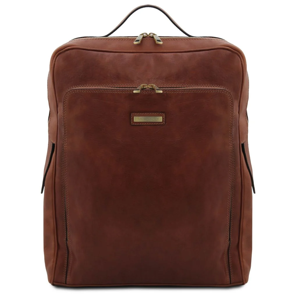 Bangkok - Leather Laptop Backpack - Large Size (TL142336) - Image 10