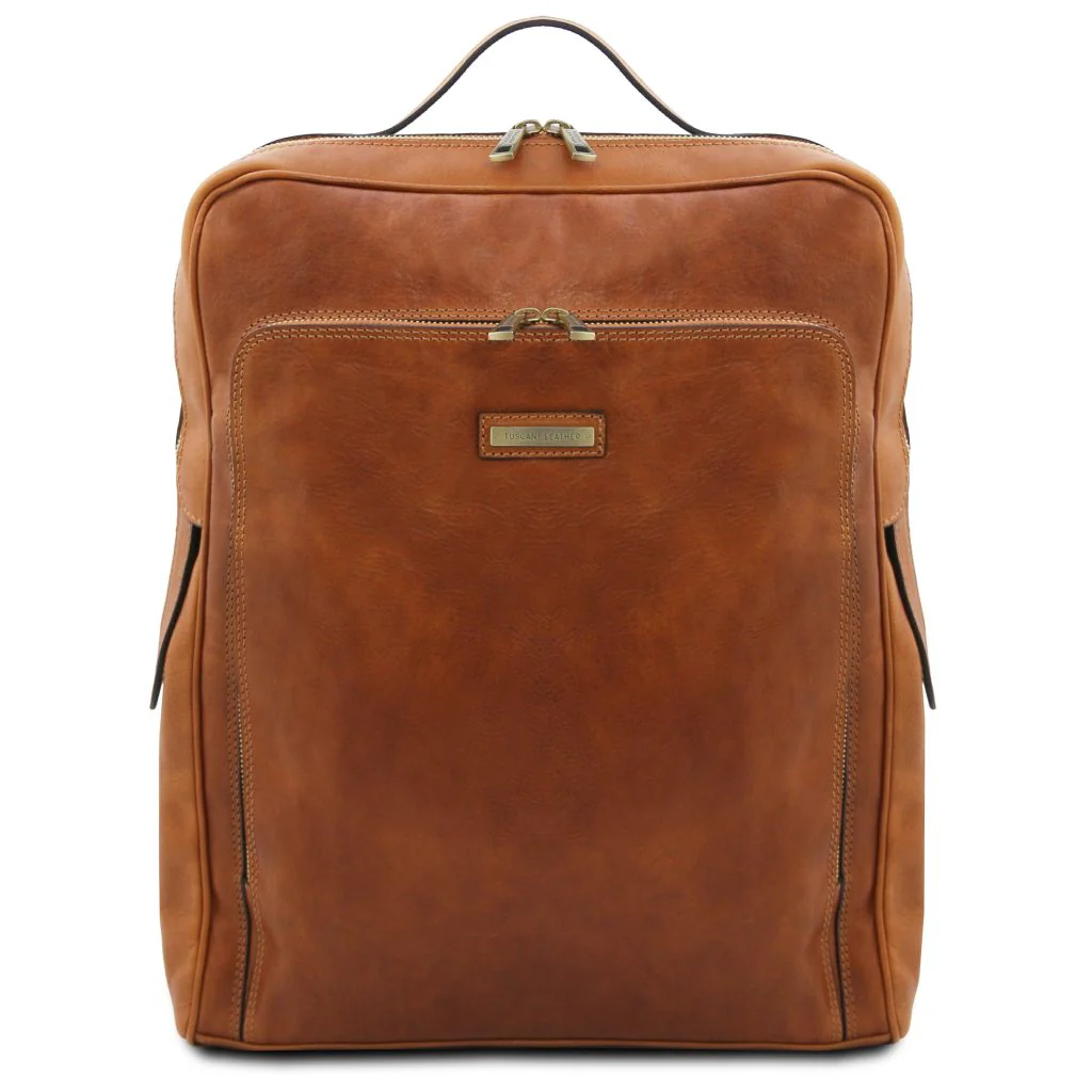 Bangkok - Leather Laptop Backpack - Large Size (TL142336) - Image 12