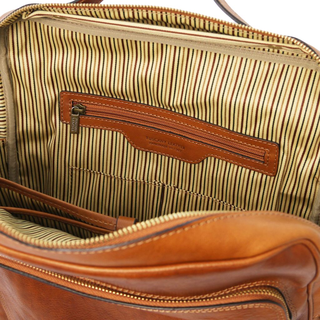 Bangkok - Leather Laptop Backpack - Large Size (TL142336) - Image 7