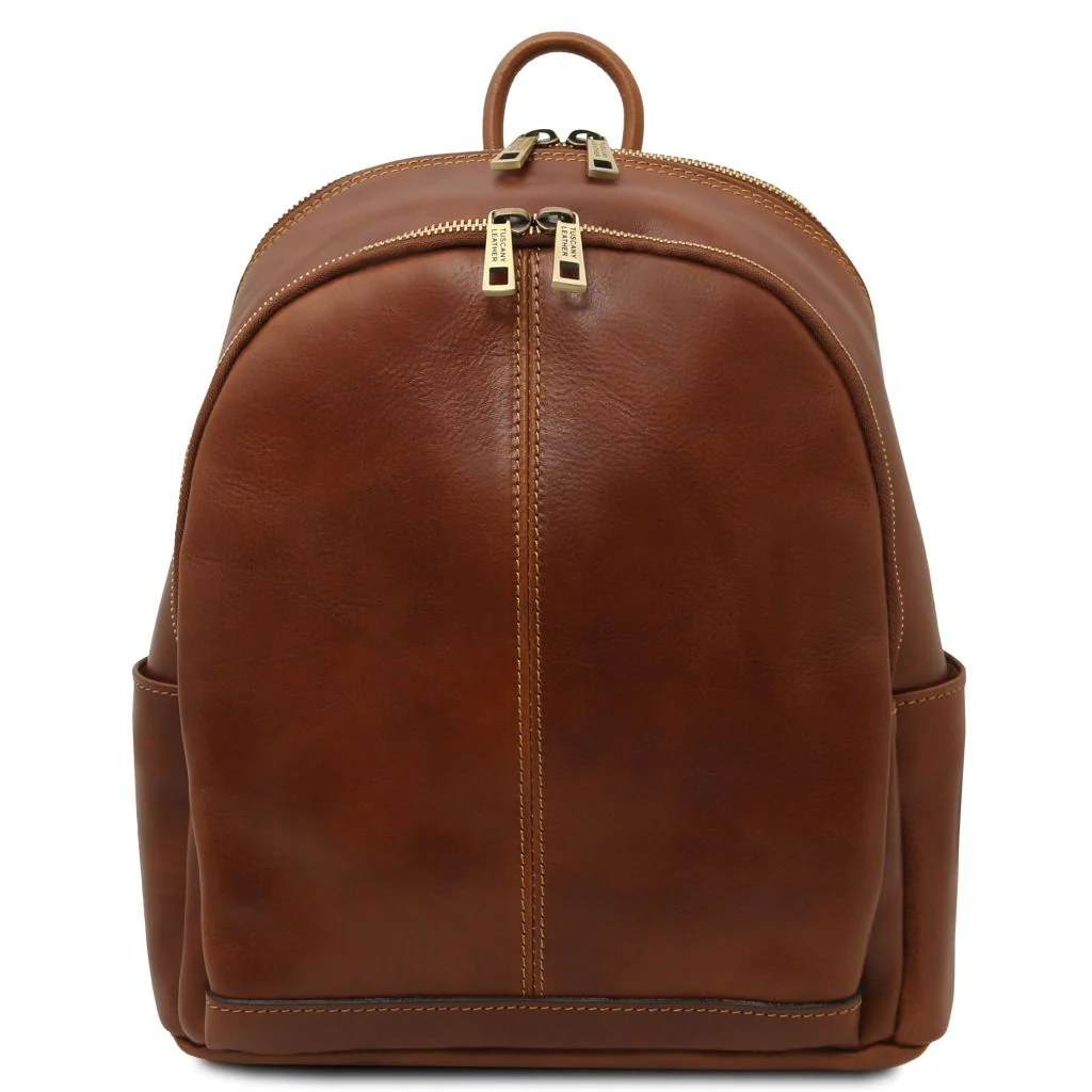 Canberra - 2 Compartments Leather Backpack (TL142460) - Image 12