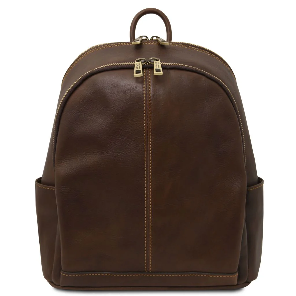 Canberra - 2 Compartments Leather Backpack (TL142460) - Image 13