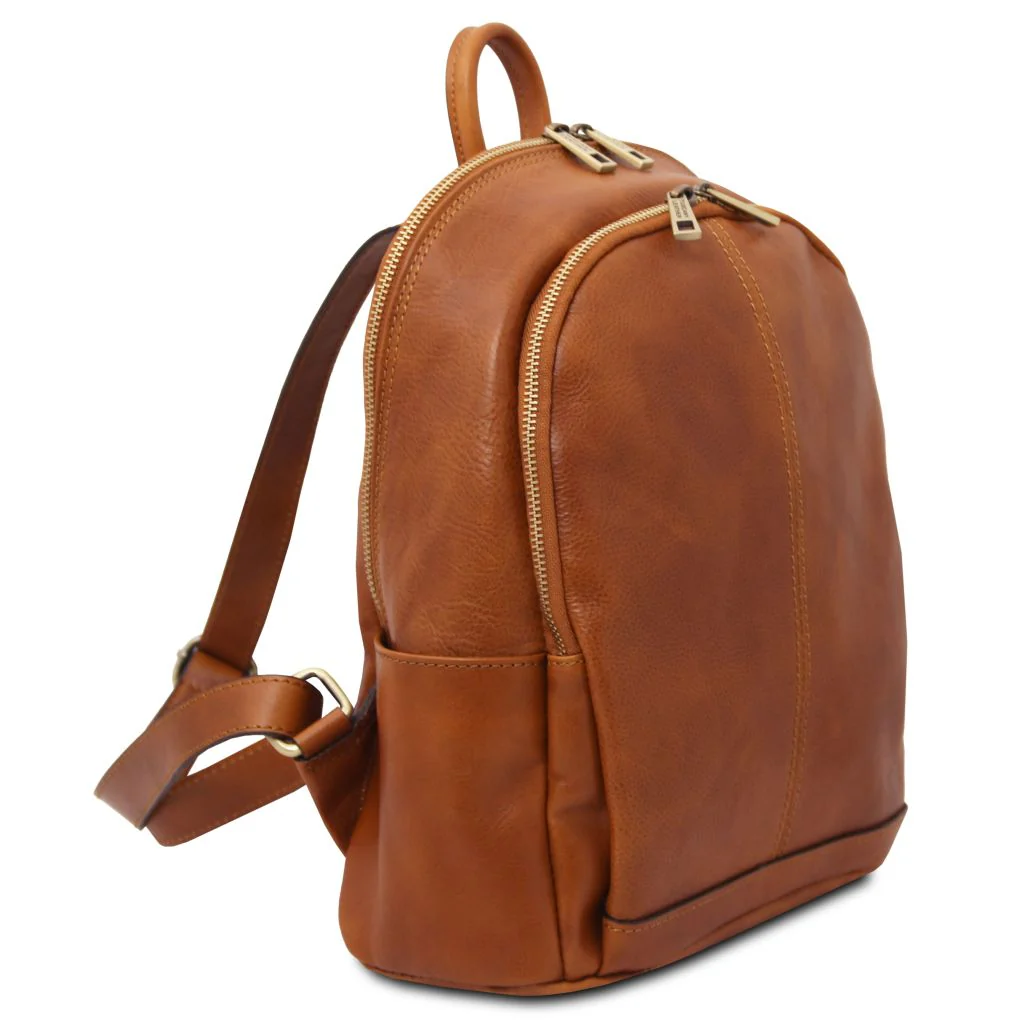 Canberra - 2 Compartments Leather Backpack (TL142460) - Image 3