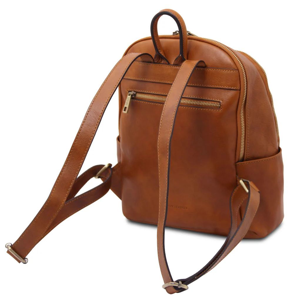 Canberra - 2 Compartments Leather Backpack (TL142460) - Image 4