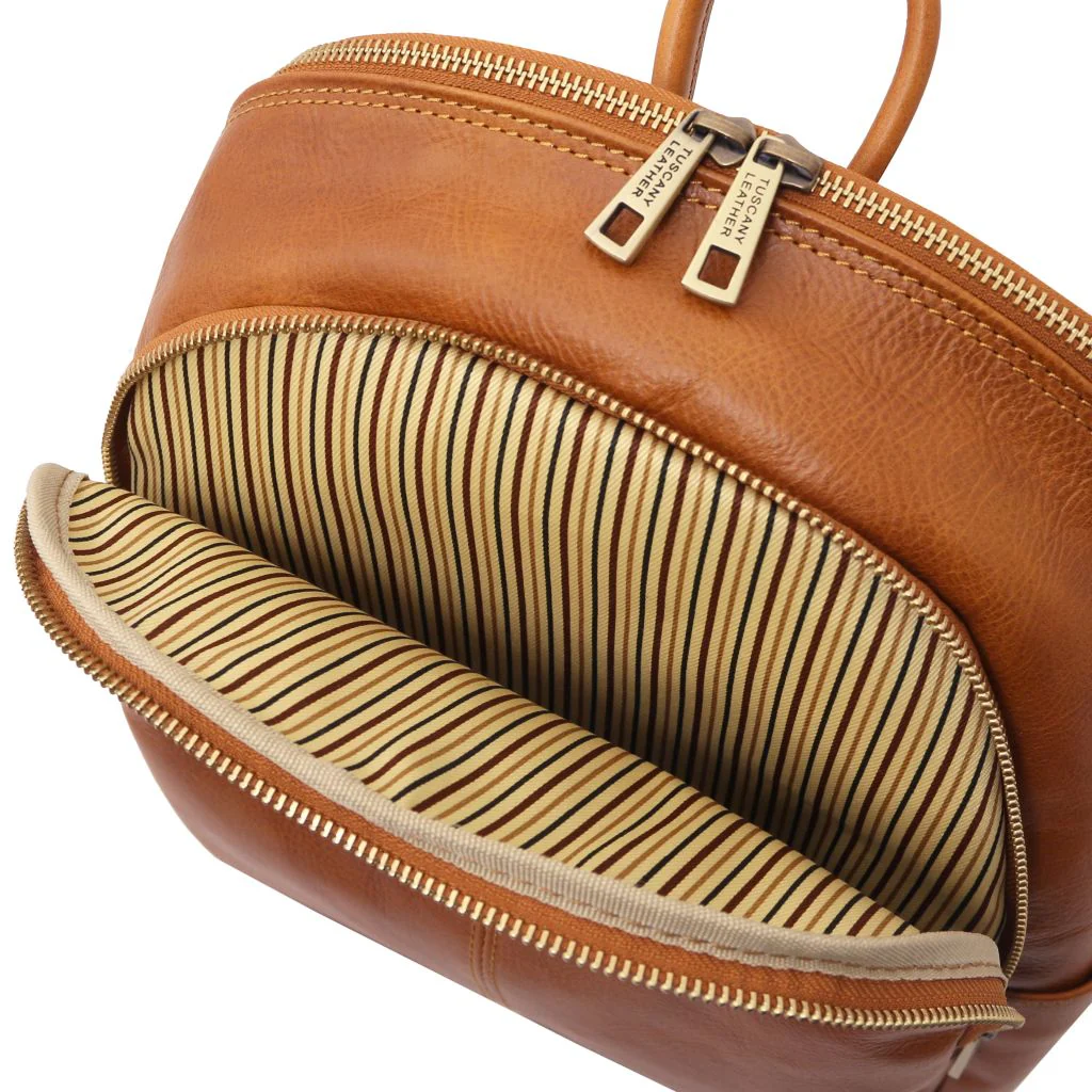 Canberra - 2 Compartments Leather Backpack (TL142460) - Image 6