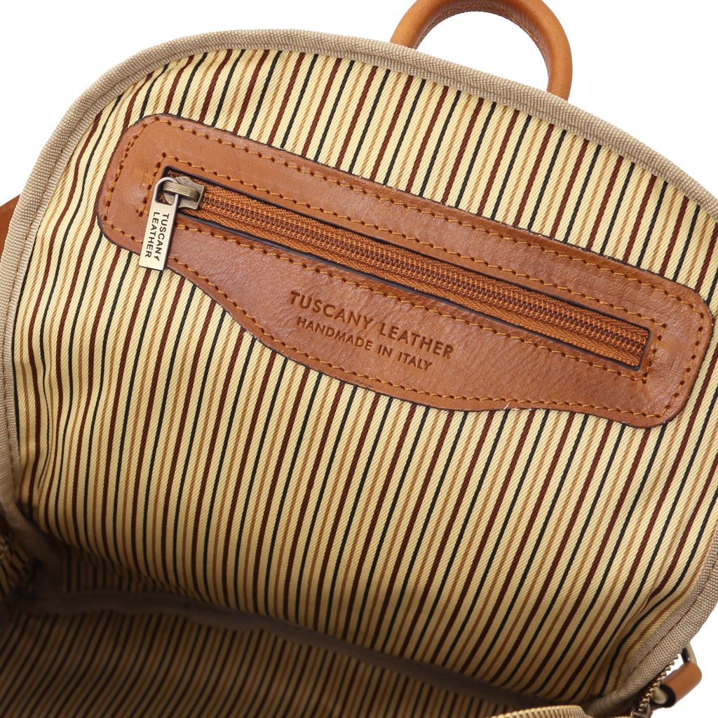 Canberra - 2 Compartments Leather Backpack (TL142460) - Image 7