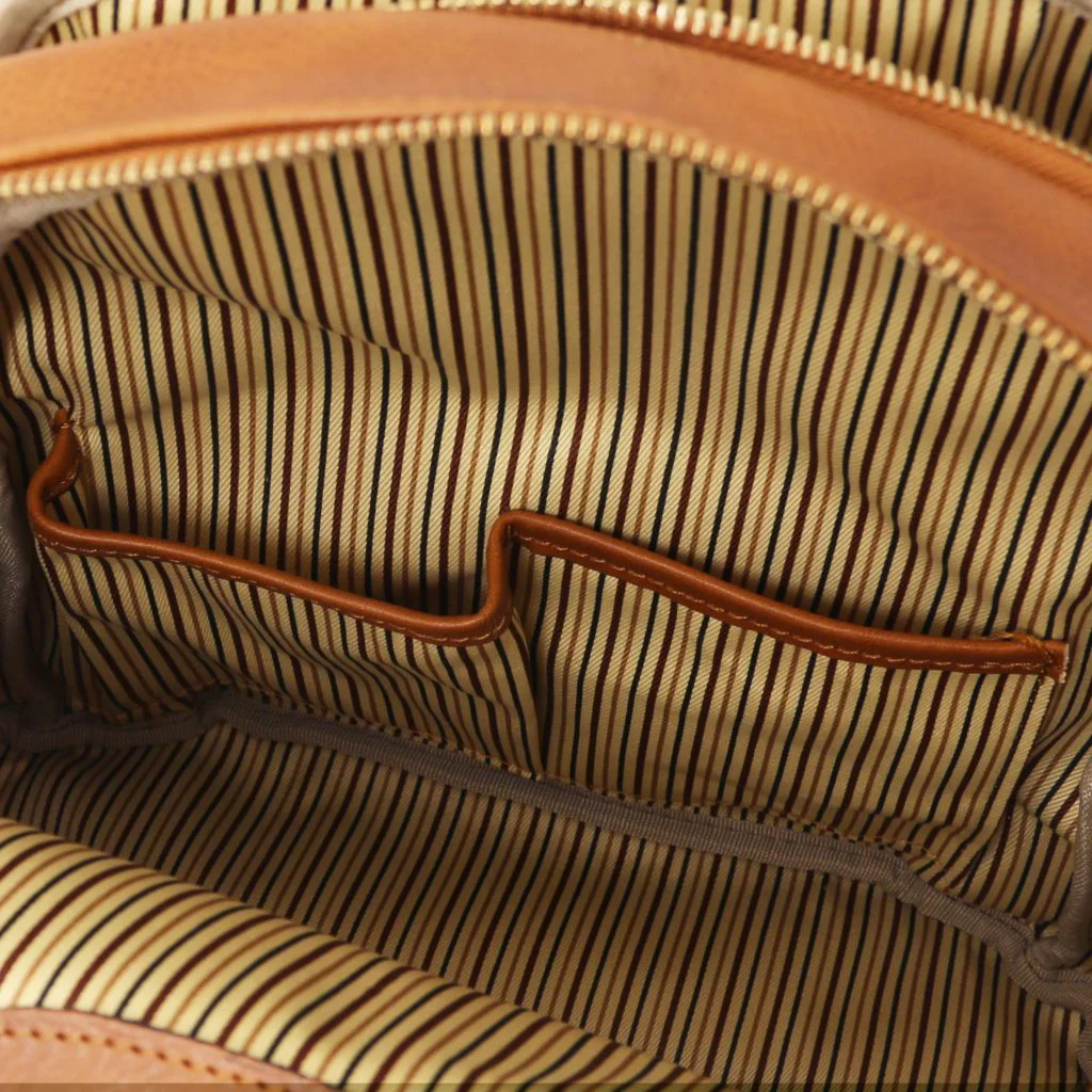 Canberra - 2 Compartments Leather Backpack (TL142460) - Image 8