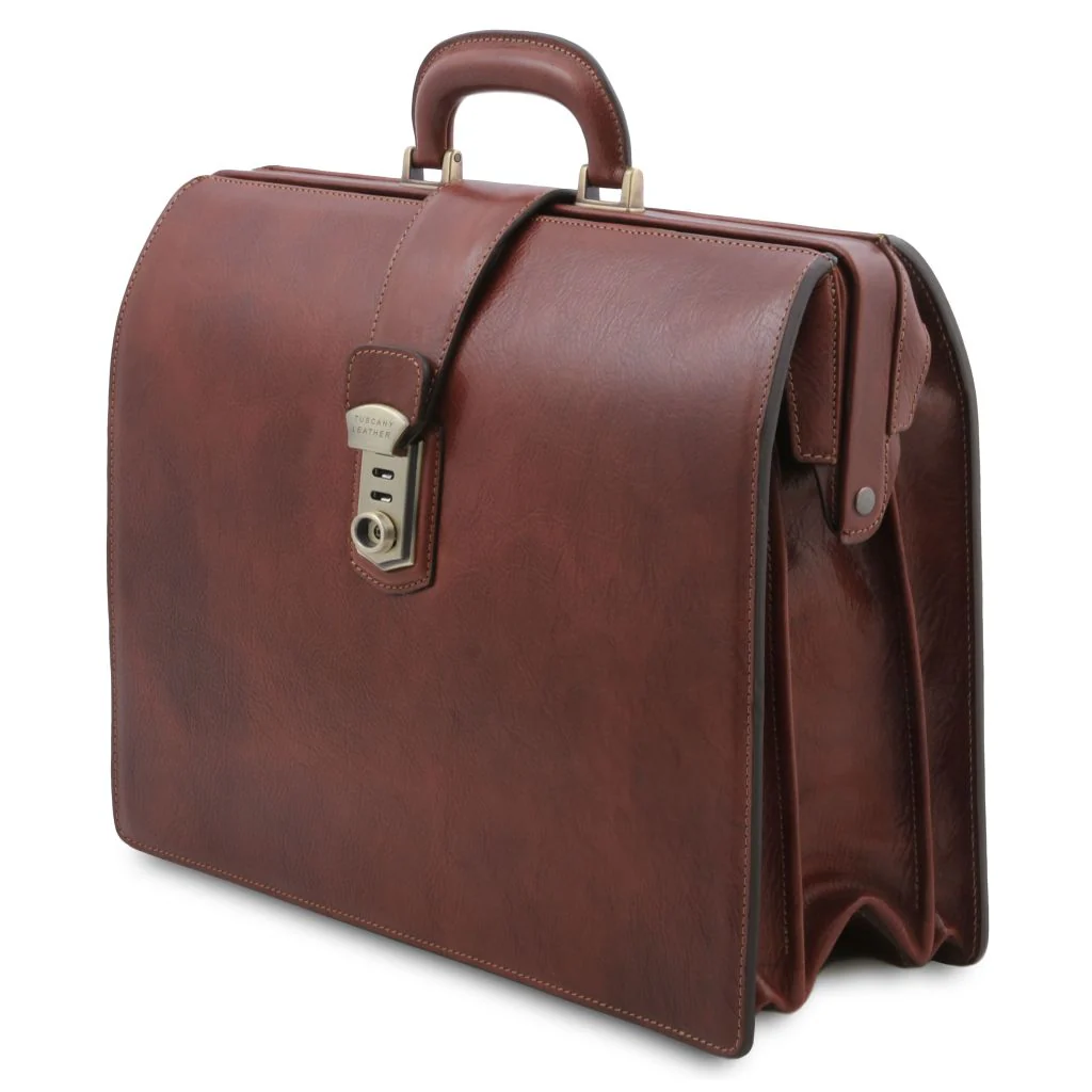 Canova - Leather Doctor Bag Briefcase 3 Compartments (TL142352) - Image 3