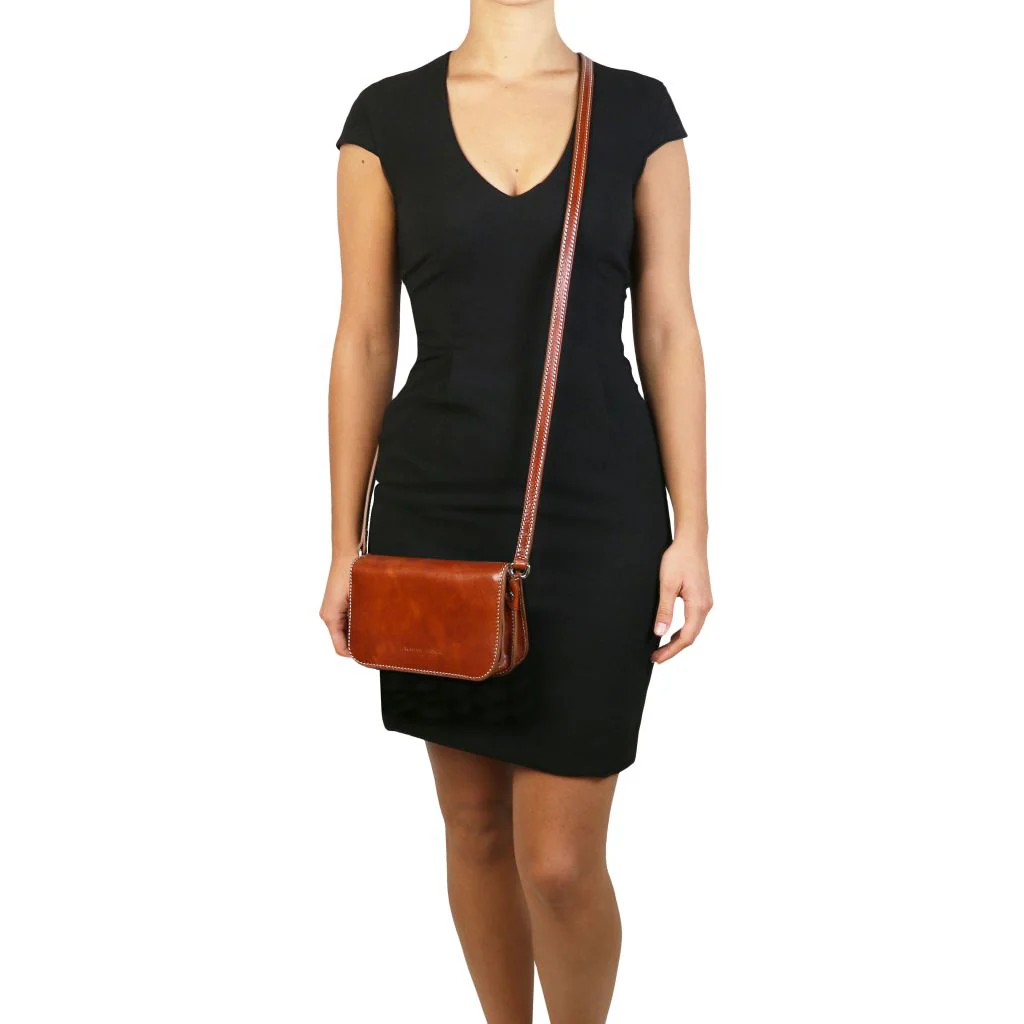 Carmen - Leather Shoulder Bag With Flap (TL141713) - Image 4