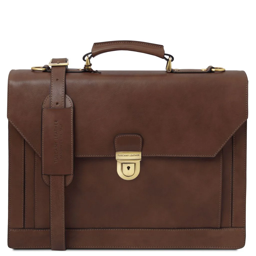Cremona - Leather Briefcase 3 Compartments (TL142448) - Image 10