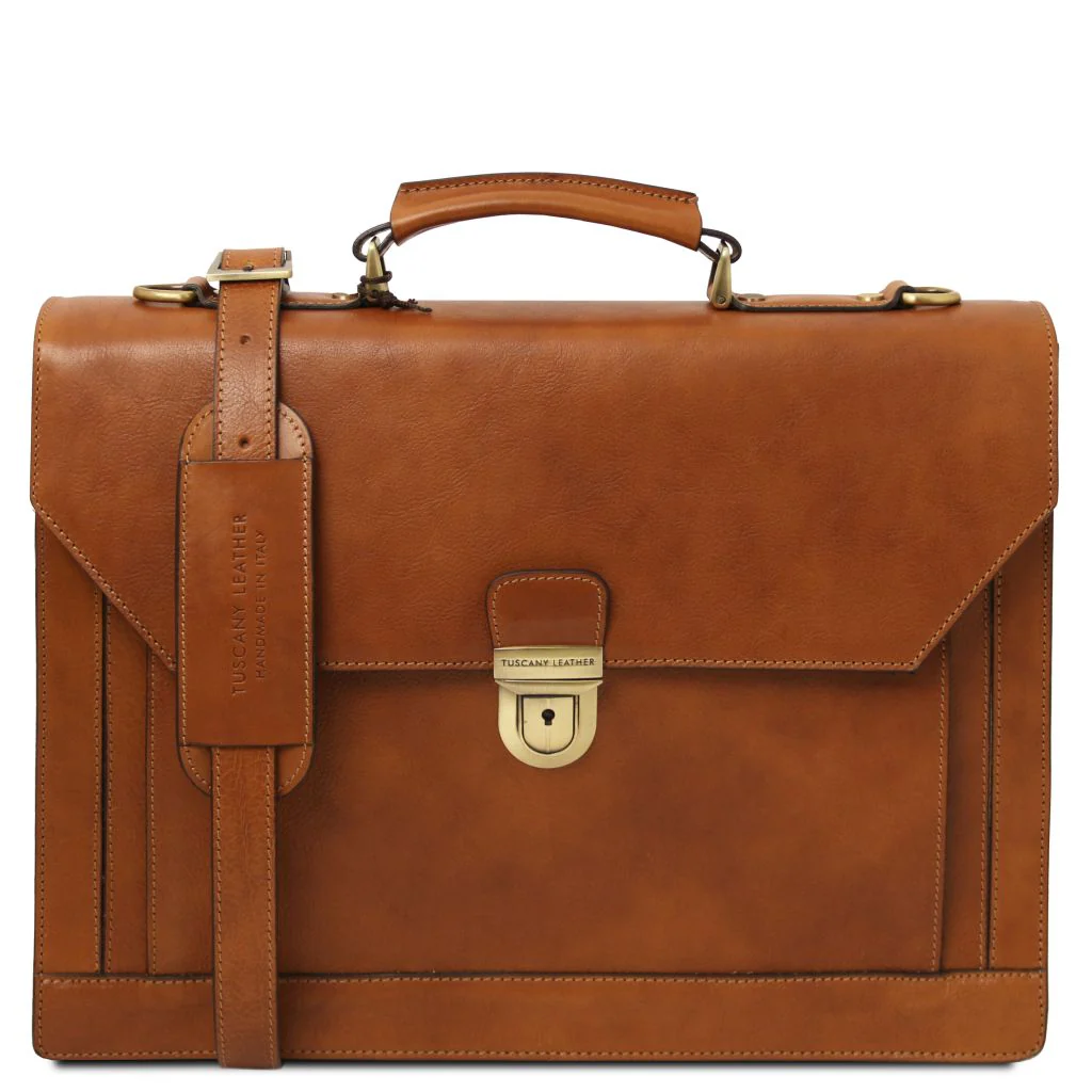 Cremona - Leather Briefcase 3 Compartments (TL142448) - Image 11