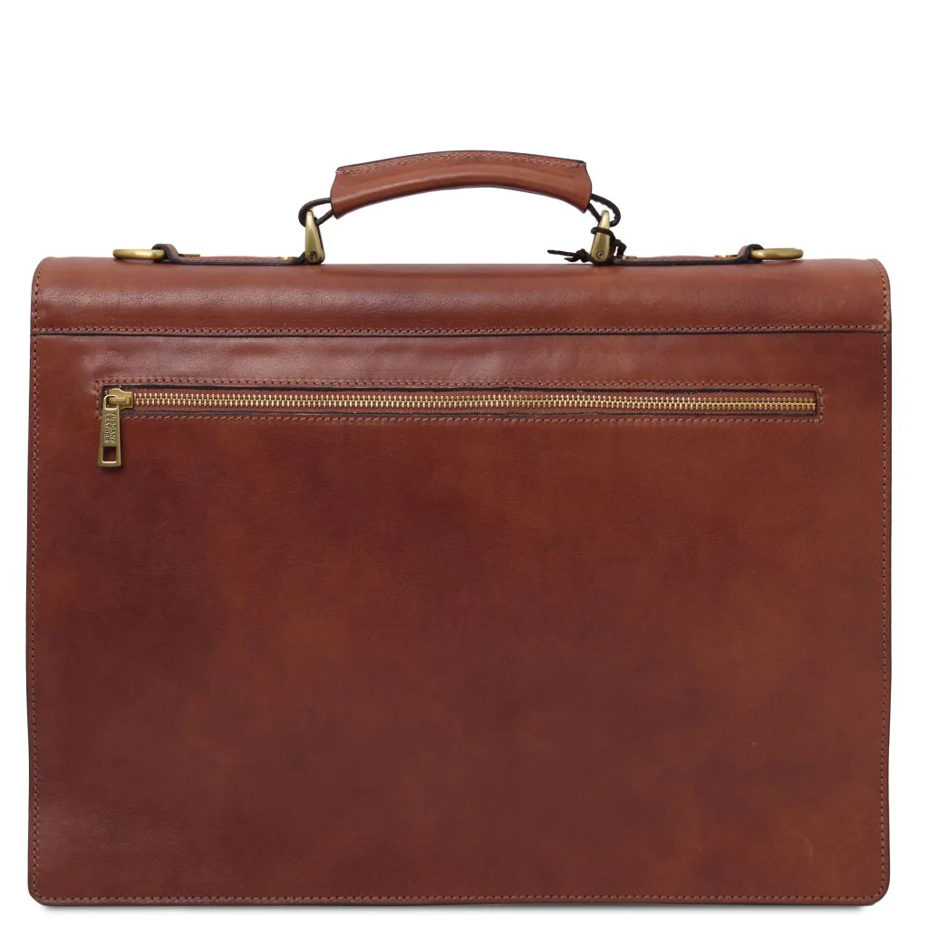 Cremona - Leather Briefcase 3 Compartments (TL142448) - Image 3