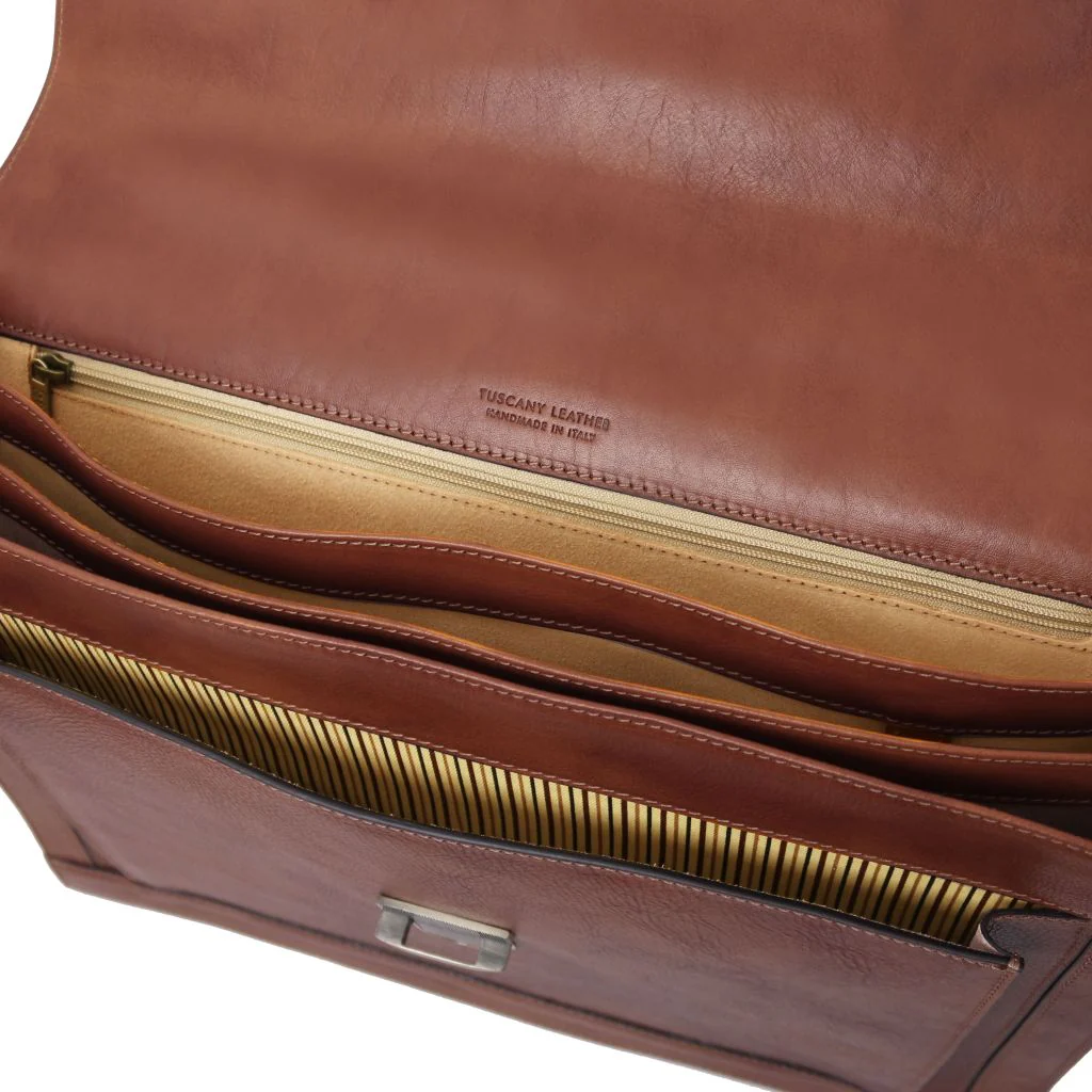 Cremona - Leather Briefcase 3 Compartments (TL142448) - Image 4
