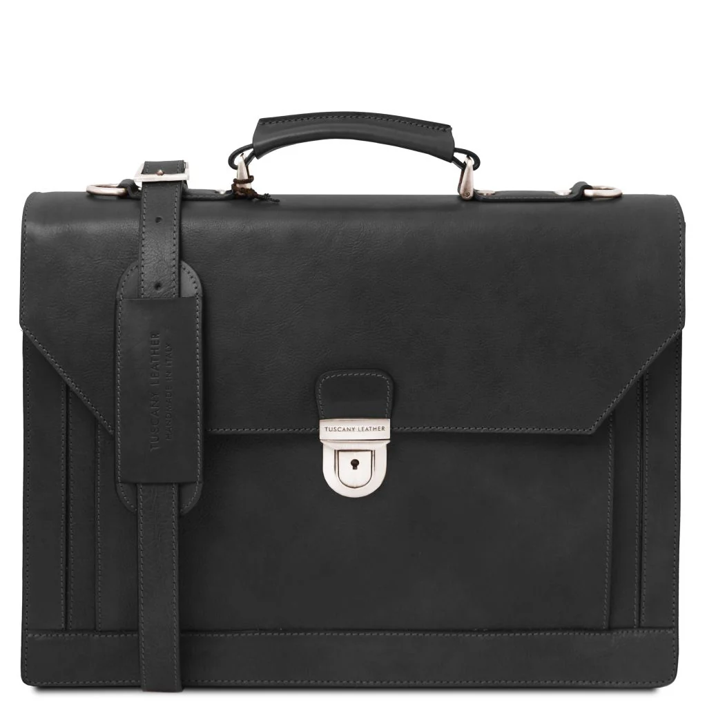 Cremona - Leather Briefcase 3 Compartments (TL142448) - Image 9
