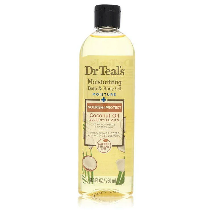 Dr Teal's Moisturizing Bath & Body Oil Nourishing Coconut Oil with Essensial Oils, Jojoba Oil, Sweet Almond Oil and Cocoa Butter By Dr Teal's - 8.8 oz