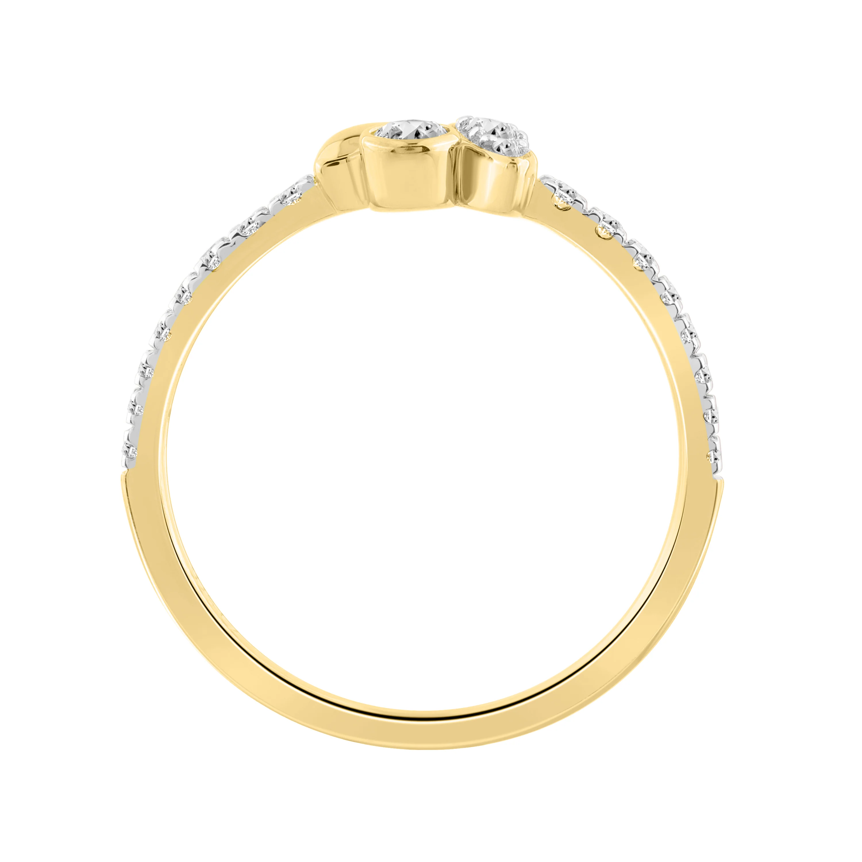 Elegance Ladies Round Diamond Cluster Fashion Ring In 10K Yellow Gold – Marquise Design - Image 2