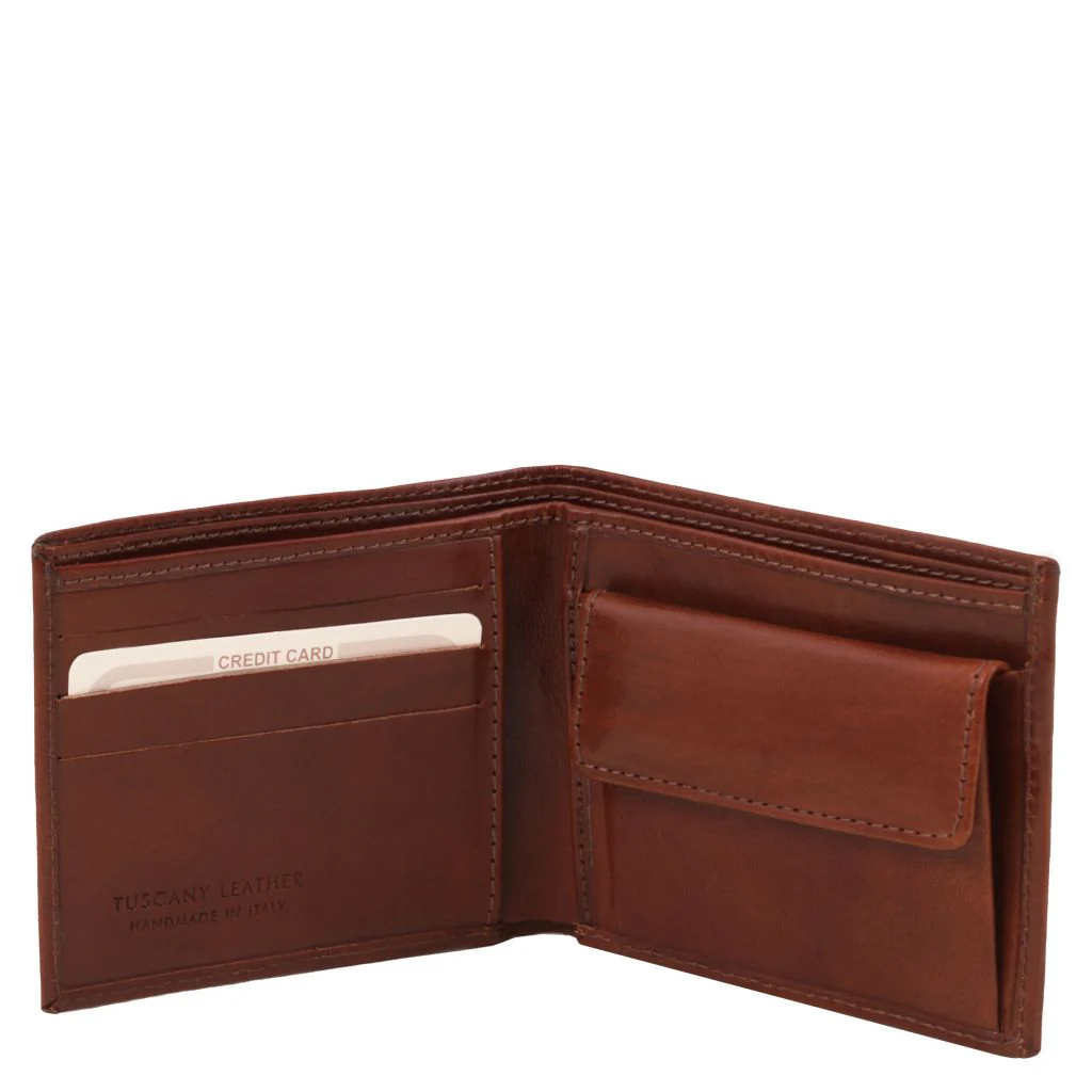 Exclusive 2 Fold Leather Wallet For Men With Coin Pocket (TL140761) - Image 2
