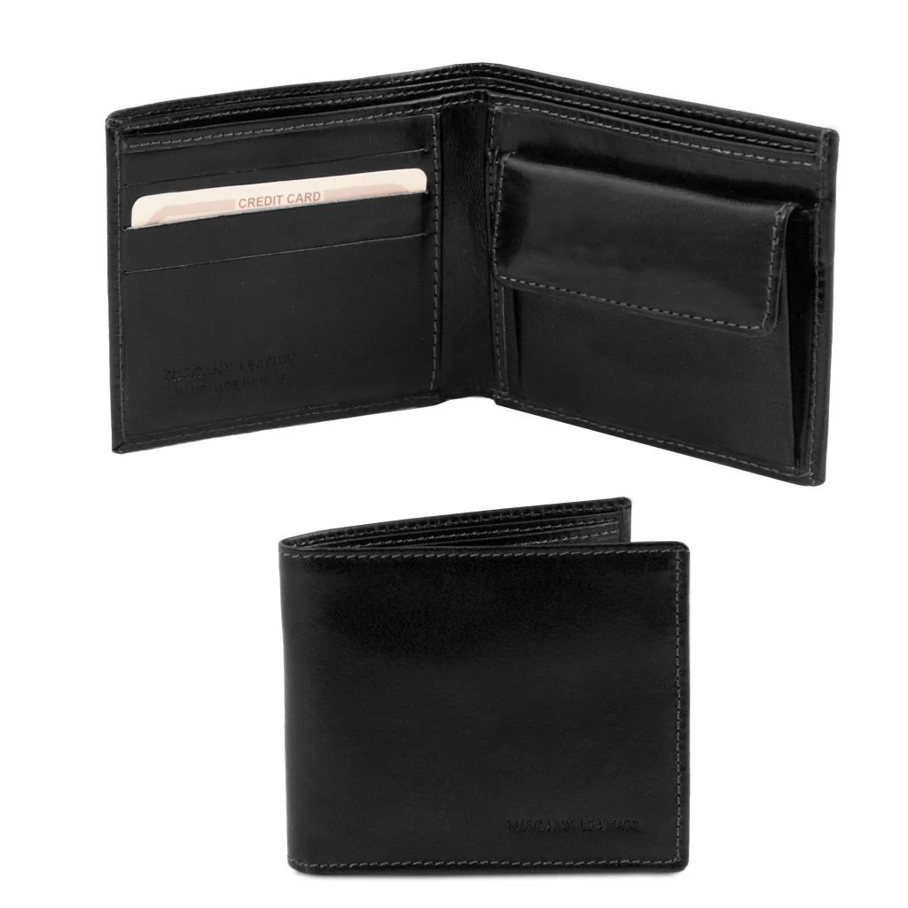 Exclusive 2 Fold Leather Wallet For Men With Coin Pocket (TL140761) - Image 4