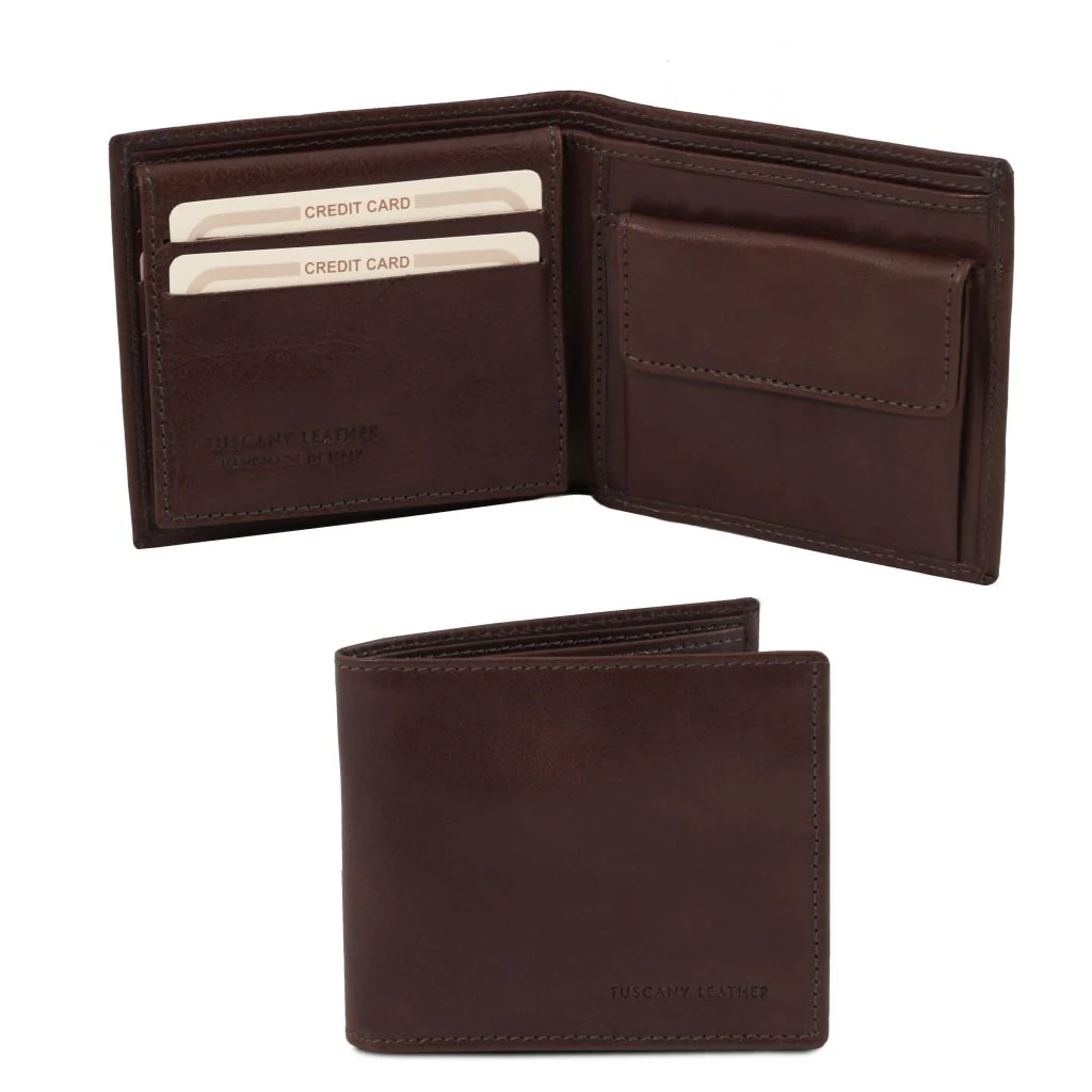 Exclusive 3 Fold Leather Wallet For Men With Coin Pocket (TL141377) - Image 11