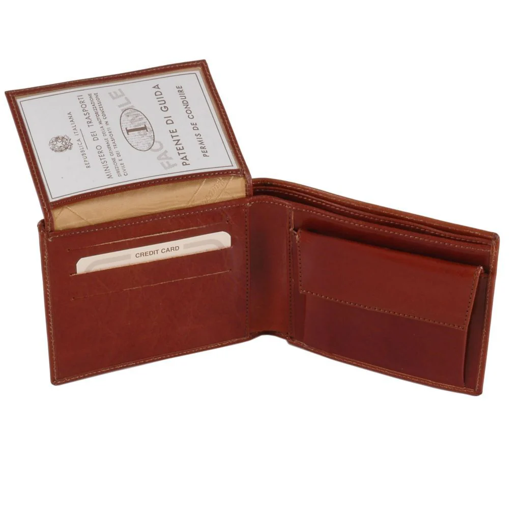 Exclusive 3 Fold Leather Wallet For Men With Coin Pocket (TL141377) - Image 2