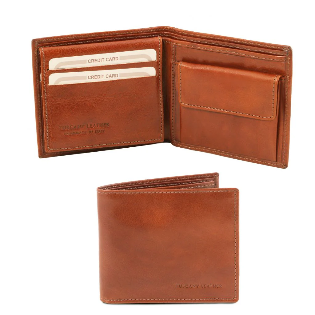 Exclusive 3 Fold Leather Wallet For Men With Coin Pocket (TL141377) - Image 8