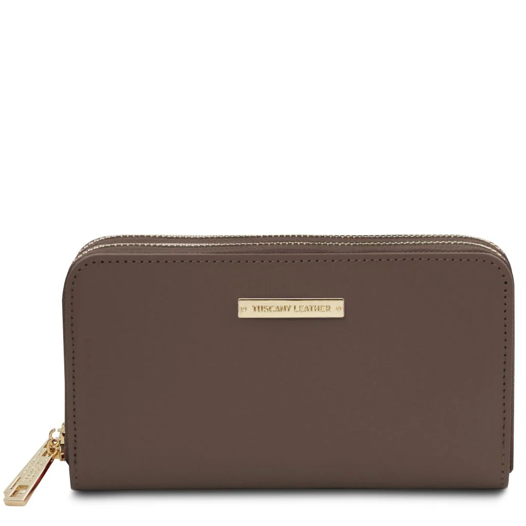 Gaia - Double Zip Around Leather Wallet (TL142343) - Image 10