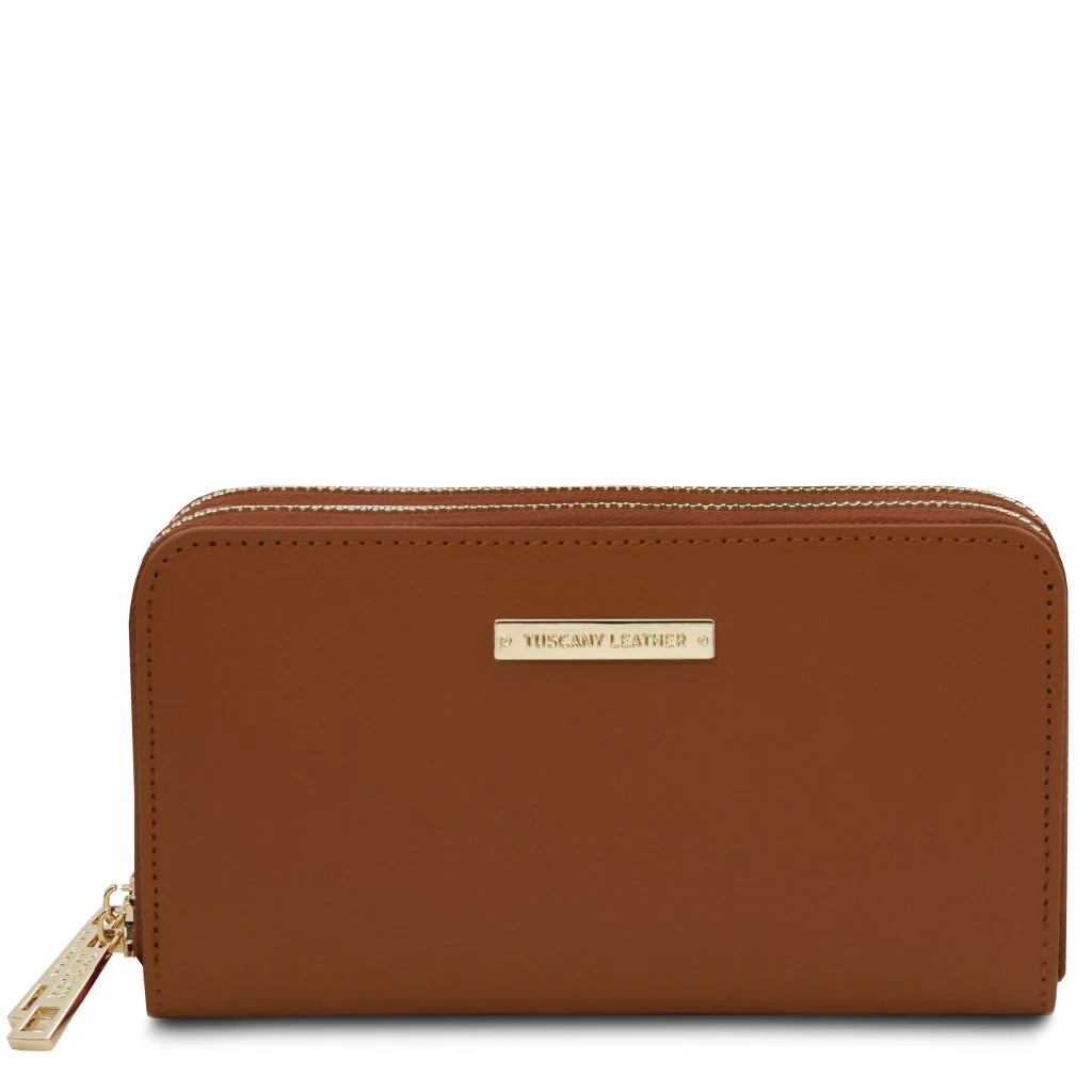 Gaia - Double Zip Around Leather Wallet (TL142343) - Image 11
