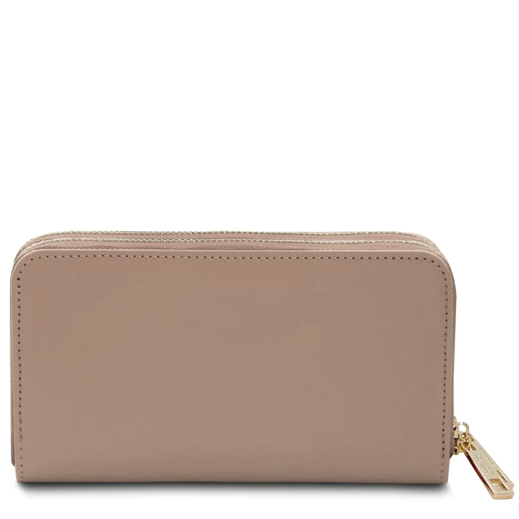 Gaia - Double Zip Around Leather Wallet (TL142343) - Image 3