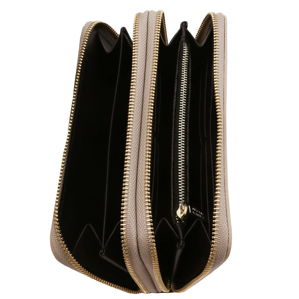 Gaia - Double Zip Around Leather Wallet (TL142343) - Image 4