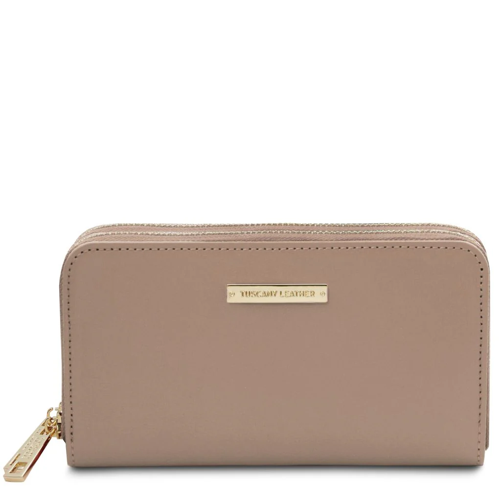 Gaia - Double Zip Around Leather Wallet (TL142343) - Image 8