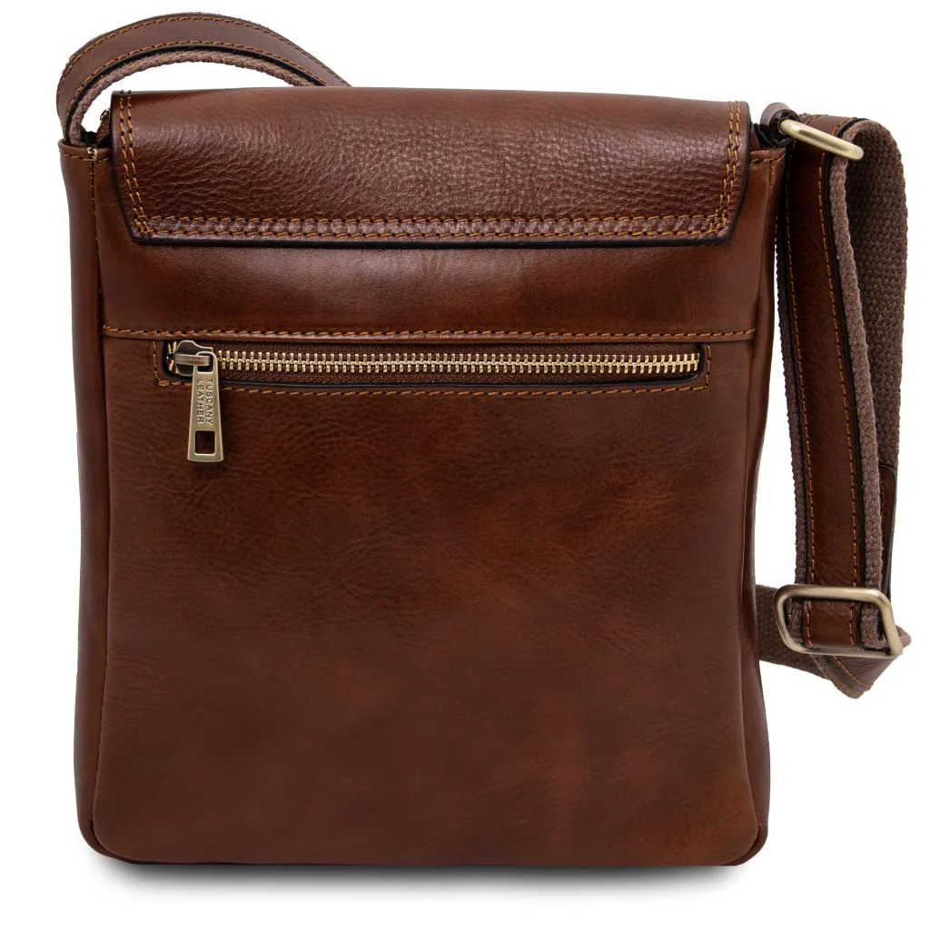 Jimmy - Leather Crossbody Bag For Men With Front Pocket (TL141407) - Image 3